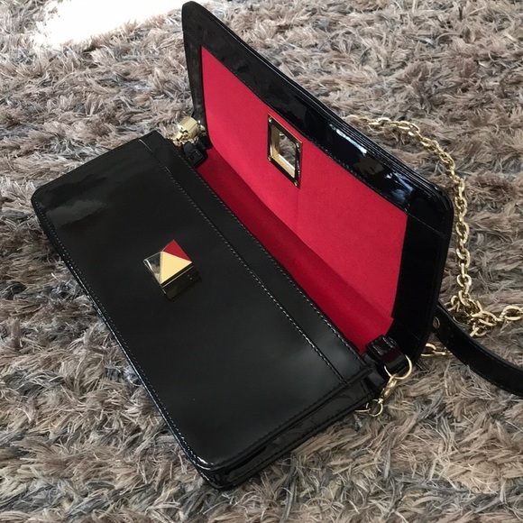 White House Black Market Handbags - Animal print clutch/shoulder strap included Gold Hardware